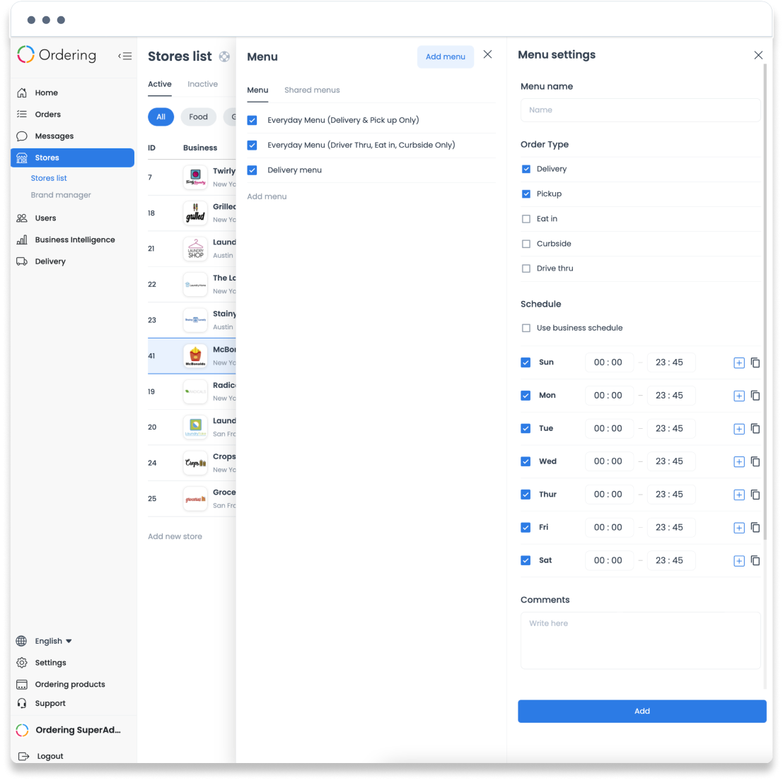 menus-management-ordering